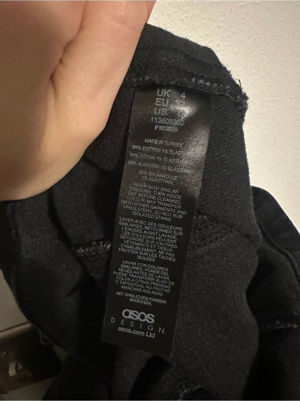 ASOS Denim Racer Dress In Washed Black, Size 0 - Picture 11 of 11